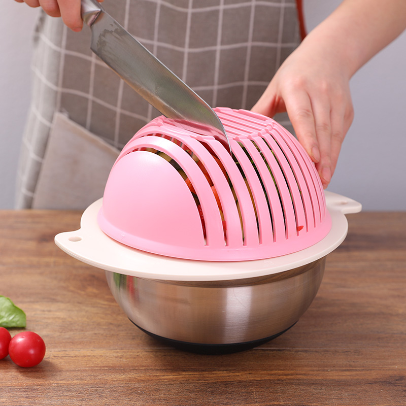 Wise 304 stainless steel salads cutting bowls vegetables to make salads Making tools salad pan wash salads