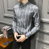 Shirt inch áo chính thức váy phiên bản Hàn Quốc 2020 dài tay áo lưới cơ thể kinh doanh đỏ xu hướng áo sơ mi giản dị nam đẹp trai 