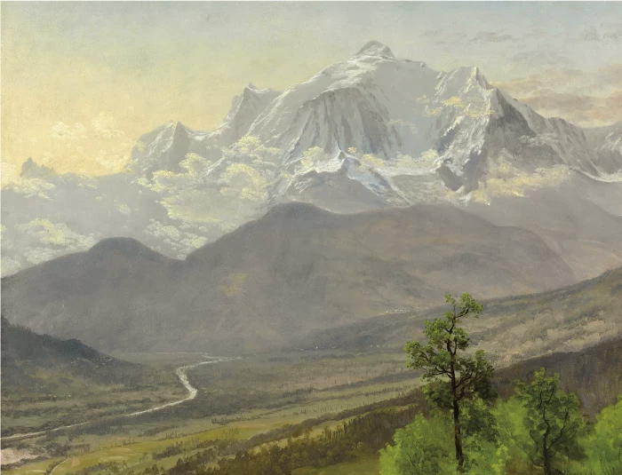 Albert Biеrt Biert Biert Bierstadt Реалистичная пейзажная масляная живопись материалы