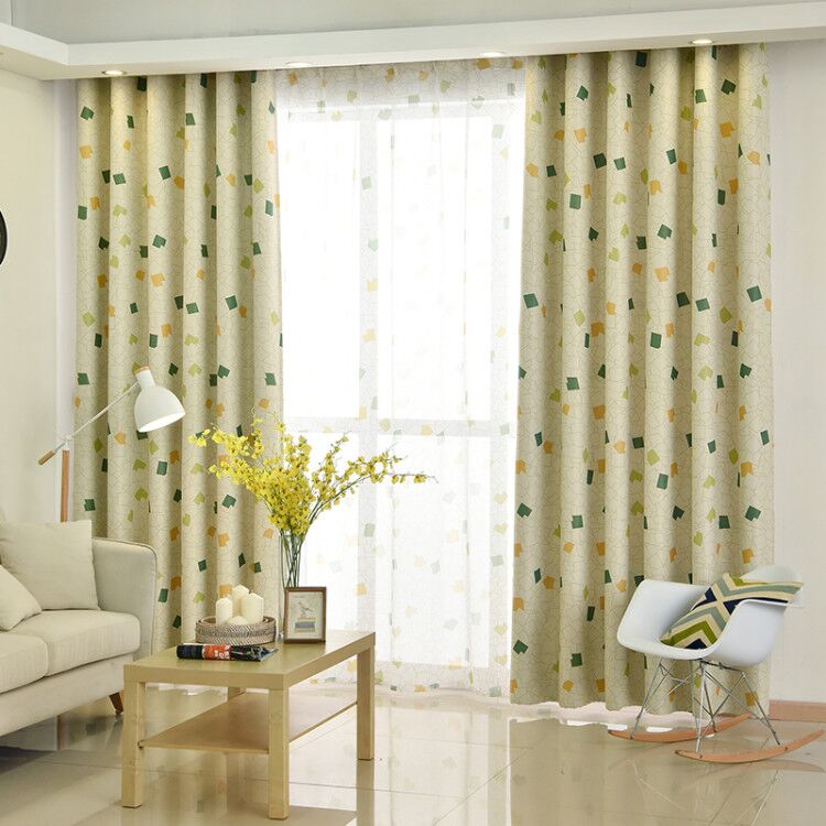 Cartoon shade curtains finished product Simple modern children's room curtain cloth bedroom boy wind high shading living room sun protection