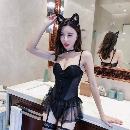 [情趣内衣制服蕾丝夜店激情透视小胸显大夫妻调情情趣套装]