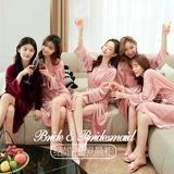 Пижама для невесты, демисезонное бархатное платье подружки невесты, банный халат, для подружки невесты, увеличенная толщина