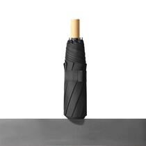 Fully automatic umbrella mens large double folding black business custom high grade English wooden handle umbrella