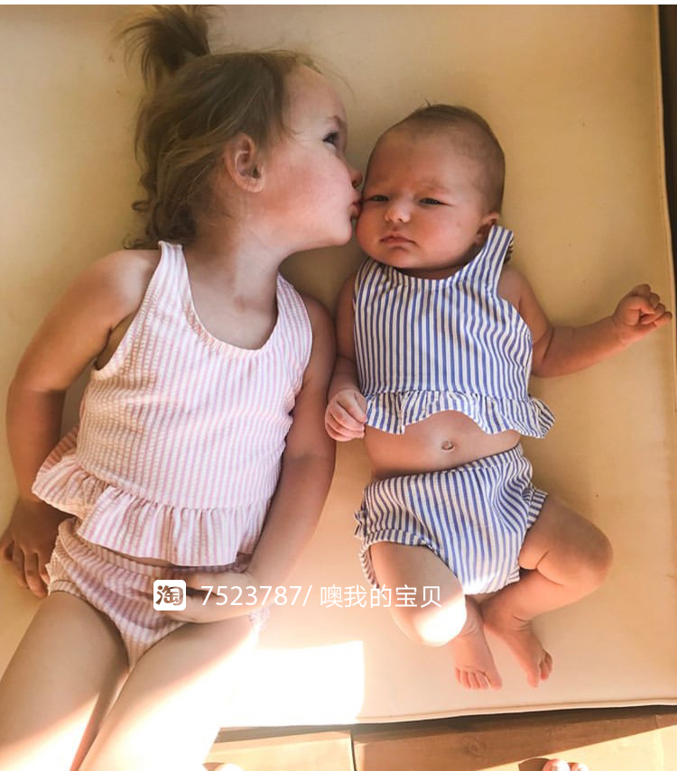Rufflebutts bé gái chia áo tắm nữ bé sơ sinh sọc tay áo chống nắng áo tắm váy trẻ em