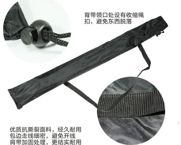 Phụ kiện cột leo núi ngoài trời Túi dính / túi đựng Túi vải nylon Túi lưu trữ màu đen Túi trekking cực / gậy - Gậy / gậy gậy cho người mù