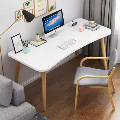 Simple computer desktop table bedroom white table stool ins Wind seat table chair set of simple desk
