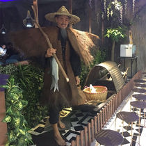 Mino Cloister Hood Hat Straw Shoes Brown Clothes Rain Proof Cape Can Wear Farmhouse Music Decoration Ancient Wind Nostalgia Old Pendant Straw Clothes Shuttle Clothes