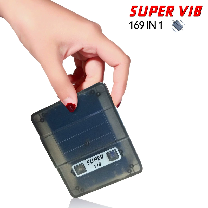 Máy rung siêu tốc VIB-TV xử lý trò chơi video SNES máy rung trò chơi máy màu đỏ và trắng Máy chơi game gia đình FC - Kiểm soát trò chơi