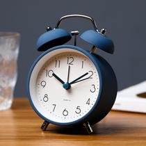 Student alarm clock special wake-up artifact metal for children and boys bedroom bedside silent clock table clock oversized