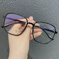 Черная рама+плоская бесцветная анти -легочная легкая линза