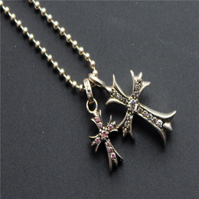Crow Tide Brand Classic Quan Zhilong Cross Sweater Necklace Diamond Pendant Sterling Silver 925 Tag GD Pendant