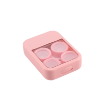 Contact lens case contact lens case care box portable storage box high-end companion box with mirror multiple pairs simple
