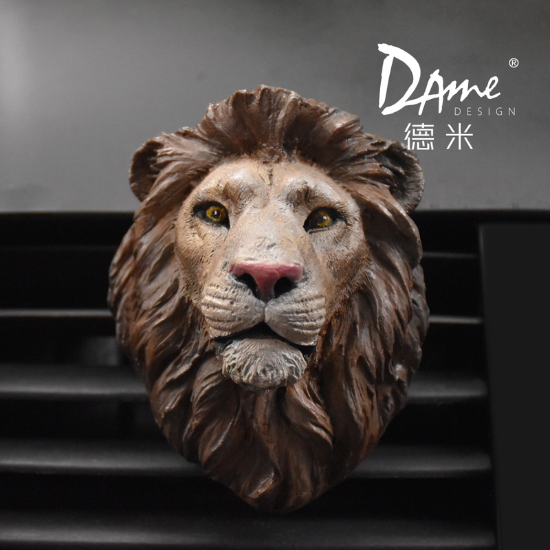 Dame Demi Car Ornament Dark Series Lion Car Air Vent Clip Aromatherapy Decoration Car Interior Accessories