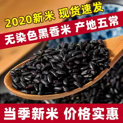 2020 new rice northeast farmhouse black rice without dyeing Wuchang black rice whole grains 500g Miscellaneous grain porridge