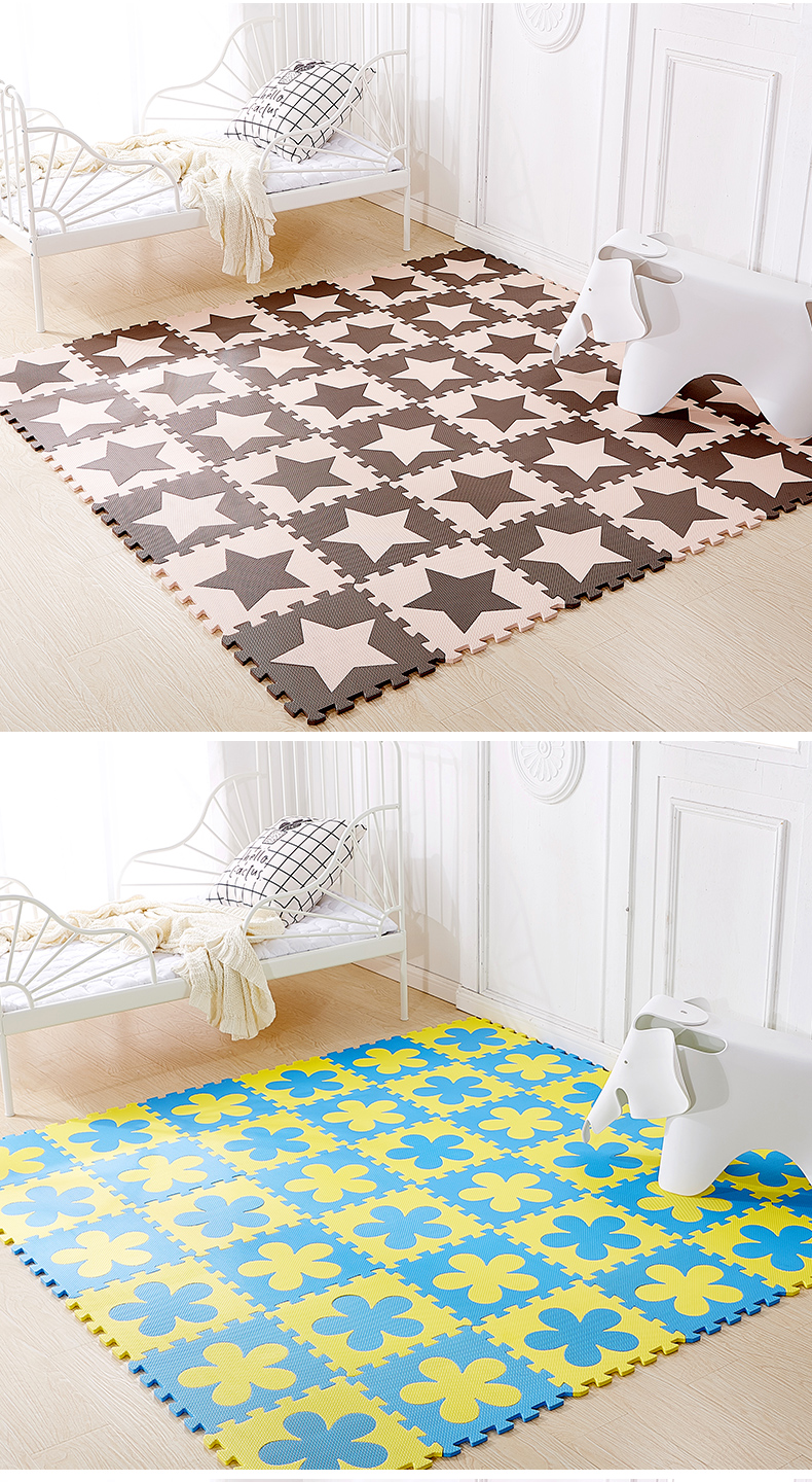 Tình yêu hoa thảm đố bò thảm câu đố phòng bé bé leo lên pad trẻ em phòng ngủ của trẻ em mat - Thảm sàn tấm nhựa trải sàn