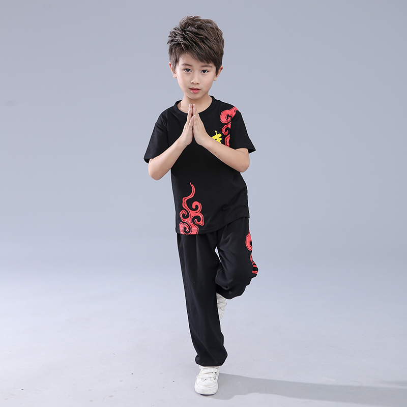 Trung Quốc trẻ em gió võ thuật quần áo bông quần áo đào tạo dài tay áo cậu bé chiến đấu bảo tàng võ thuật và trẻ em gái Taiji Kung Fu hiệu suất quần áo.