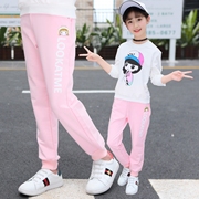 sweatpants Girls mỏng 2018 trẻ em mới của quần cắt vào mùa xuân hè trẻ em lớn và cô gái mùa thu quần tây giản dị.