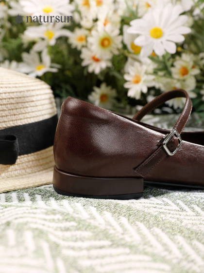 natursun新中式玛丽珍鞋女2025春季新款超软小羊皮蝴蝶结浅口单鞋