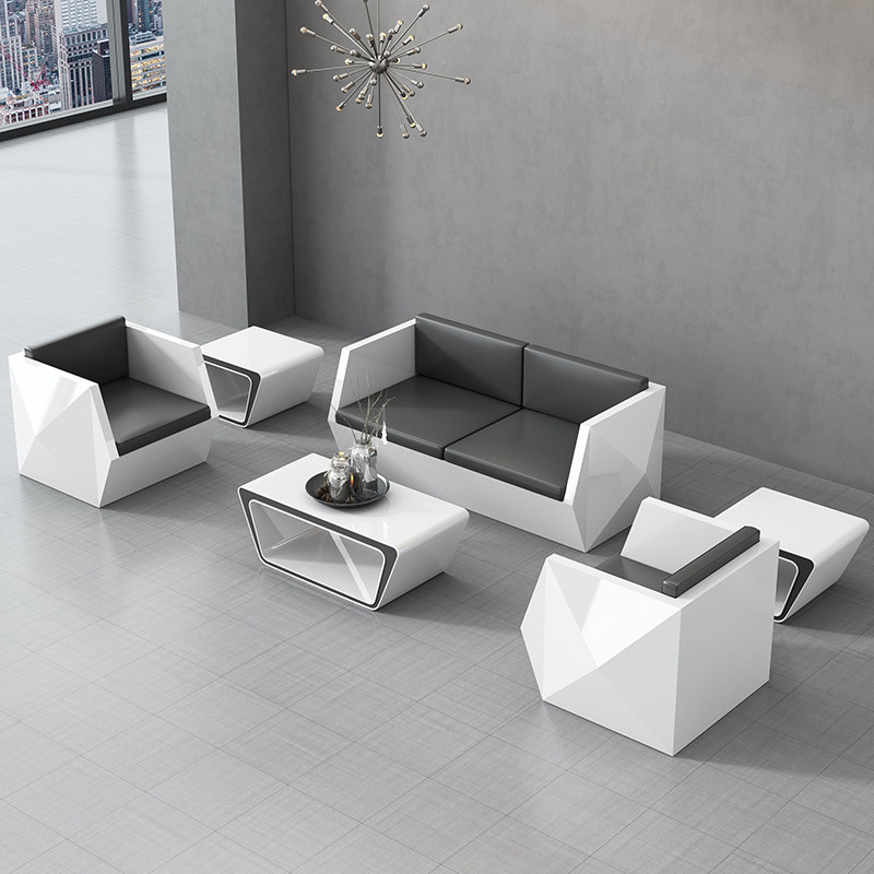 Baking Varnish Sipi Office Sofa Brief Modern Office Guest Business Reception Talks Sofa Tea Table Combinations