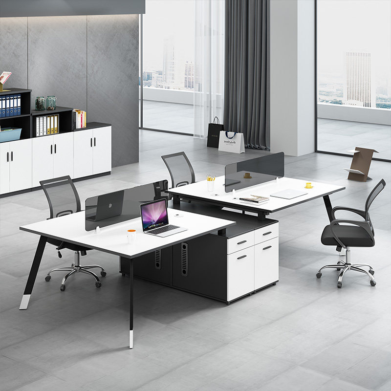 Staff desk chair combination minimalist modern staff room table double 246 artificial position screen holder furniture