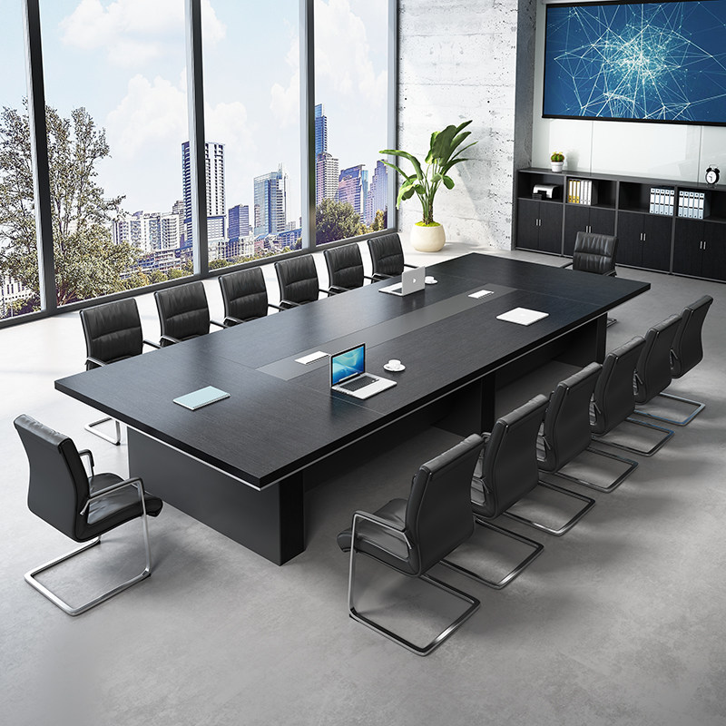 Office desk Home Furniture New Rectangular Desk Conference Table Brief Modern Long Table Meeting Negotiation Table And Chairs Combination