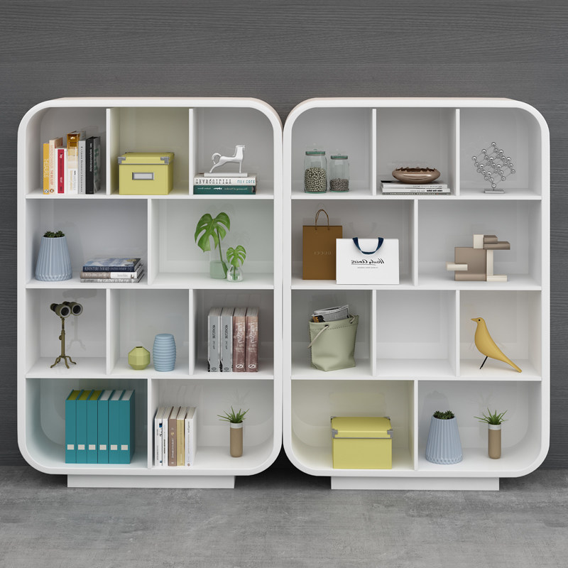 Canon roast lacquered cabinet minimalist modern white office furniture Fashion Data Cabinet Decorator Cabinet Bookcase Bookcase