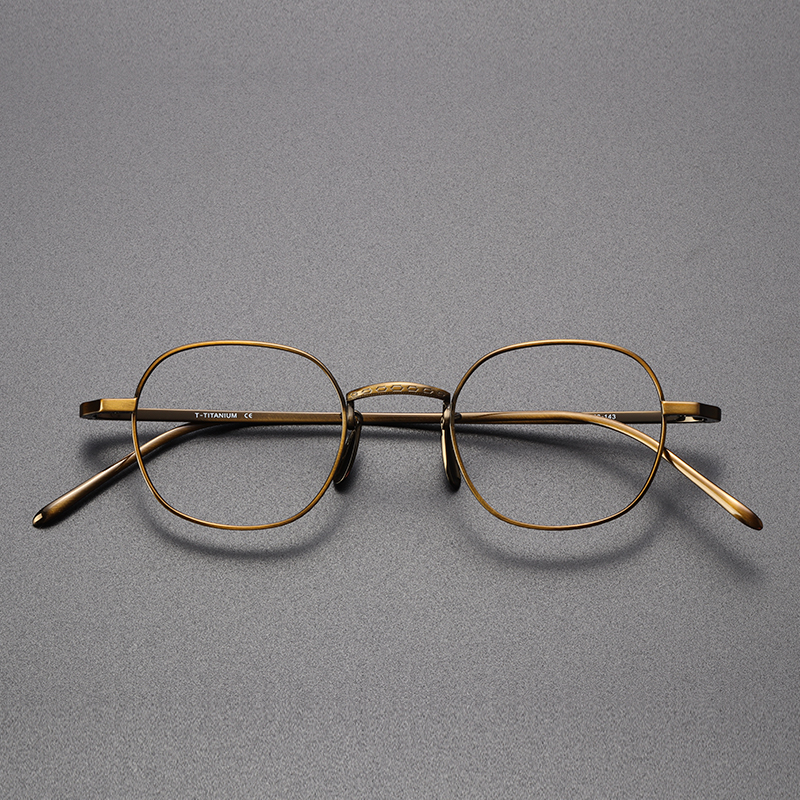 Han frame height special titanium carving mirror leg proof blue color discoloration and thin and obvious temperament titanium