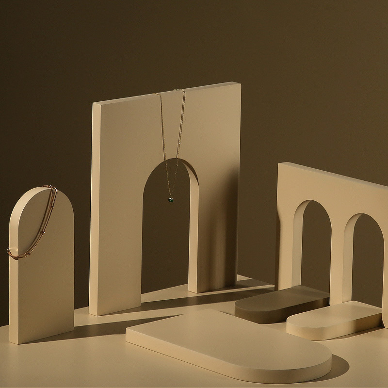 Creative Geometric Space Photography Props, Arched Door Cutouts, Hollow Skincare and Cosmetics Product Photography Props, Background