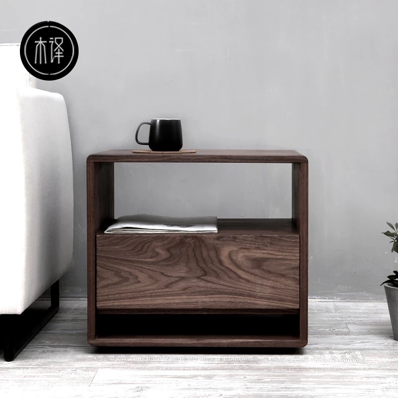 Usd 715 98 Original Design Original Wood Bedside Table Small Household Black Walnut Side Several Bedside Tables Japanese Nordic Wholesale From China Online Shopping Buy Asian Products Online From The Best