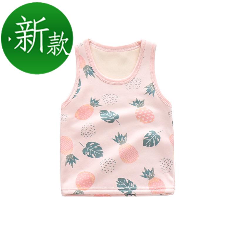 Childrens vest ấm áp cộng với nhung childrens phim hoạt hình ấm vest nam và nữ cộng với nhung vest trẻ em vest chạm đáy.