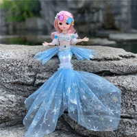 Музыка свет+толстая русалка синяя [около 15 см]