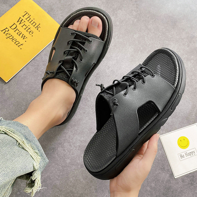 Tide-card slippers men outwear the new net red personality 100 hitch and cool down the men's summer leisure beach cool