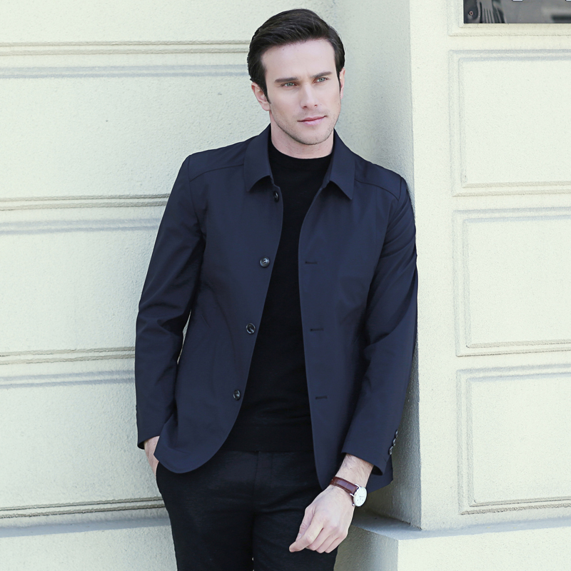 Bmw Casual Jacket for Men, Autumn and Winter, European and American Style, Men's Solid Color Lapel Thin Jacket, Dad's Business Coat, Trendy Bmw Casual Jacket for Men, Autumn and Winter, European and American Style, Men's Solid Color Lapel Thin Jacket, Dad's Business Coat, Trendy