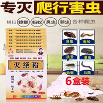 6 boxes of extinct powder Insecticide Smelly drug bed Special exorcism Flea Pink Worm centipede cockroach Cockroach Kerstars