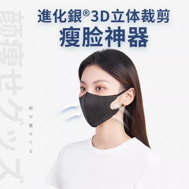 Evolution Silver Summer Disposable Protective Mask 3D ແບບສາມມິຕິລະດັບນ້ຳໜັກເບົາທີ່ສະແດງໃບໜ້ານ້ອຍ Cosplay