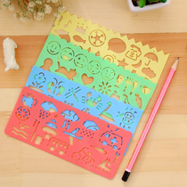 Korean cartoon childrens drawing and painting student ruler childrens ruler childrens drawing ruler student prize 10g