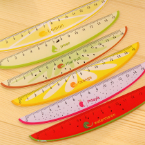Han Edition Creativity Stationery Cute Fruit Elementary School Kids Cartoon Ruler 15CM Childrens ruler prize small gift