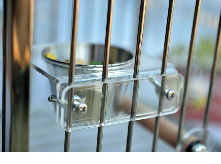 Vẹt thức ăn cốc nước máng nước cốc chìm inox cốc chim cung cấp chống cắn chim lồng phụ kiện - Chim & Chăm sóc chim Supplies lồng choè