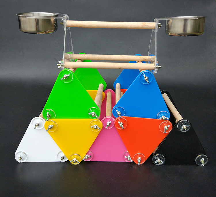 Desktop stand bird stand stand medium and small parrot portable stand Xuanfeng peony little sun monk acrylic stand stand