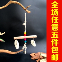 Parrot special cuttlefish bone bite toy parrot calcium parrot breeding parrot gnaw bite Bell cuttlefish bone toy