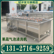 Commercial fruit and vegetable bubble cleaning machine mountain vegetable toon shepherds purse cleaning equipment washing okra wild rice bamboo shoots machine
