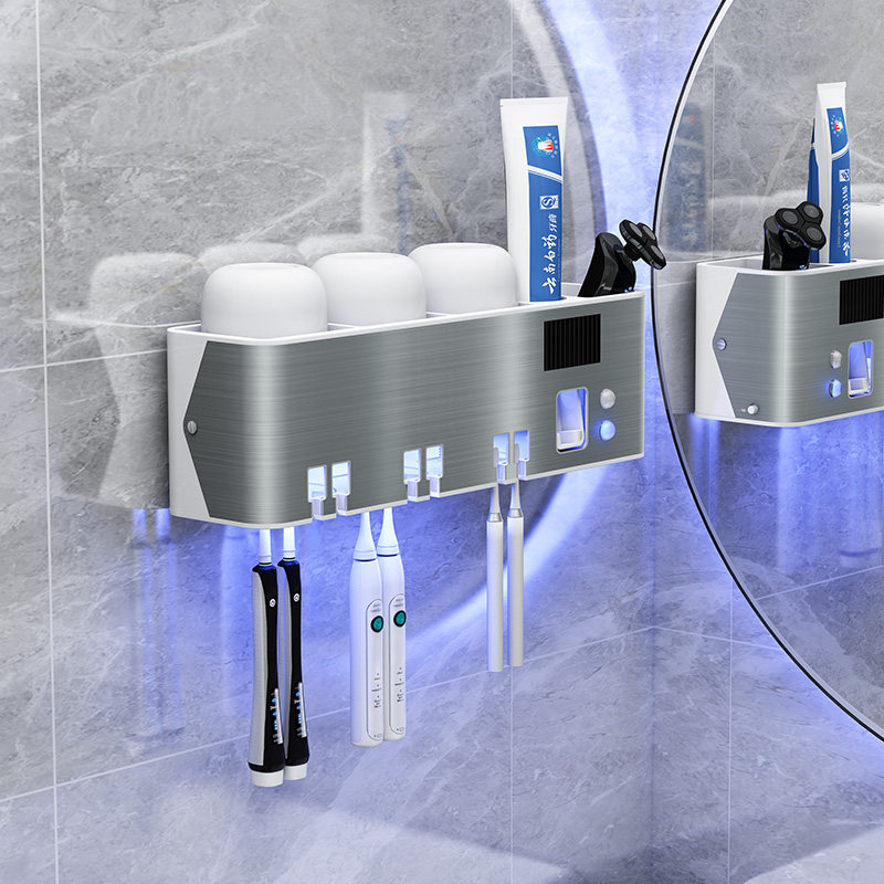 Japan imported MUJIΕ smart toothbrush sterilizer UV sterilization wall-mounted punch-free set device rack