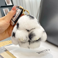 Выкройка пантеры белая + черная (из меха кролика рекс) 10см.