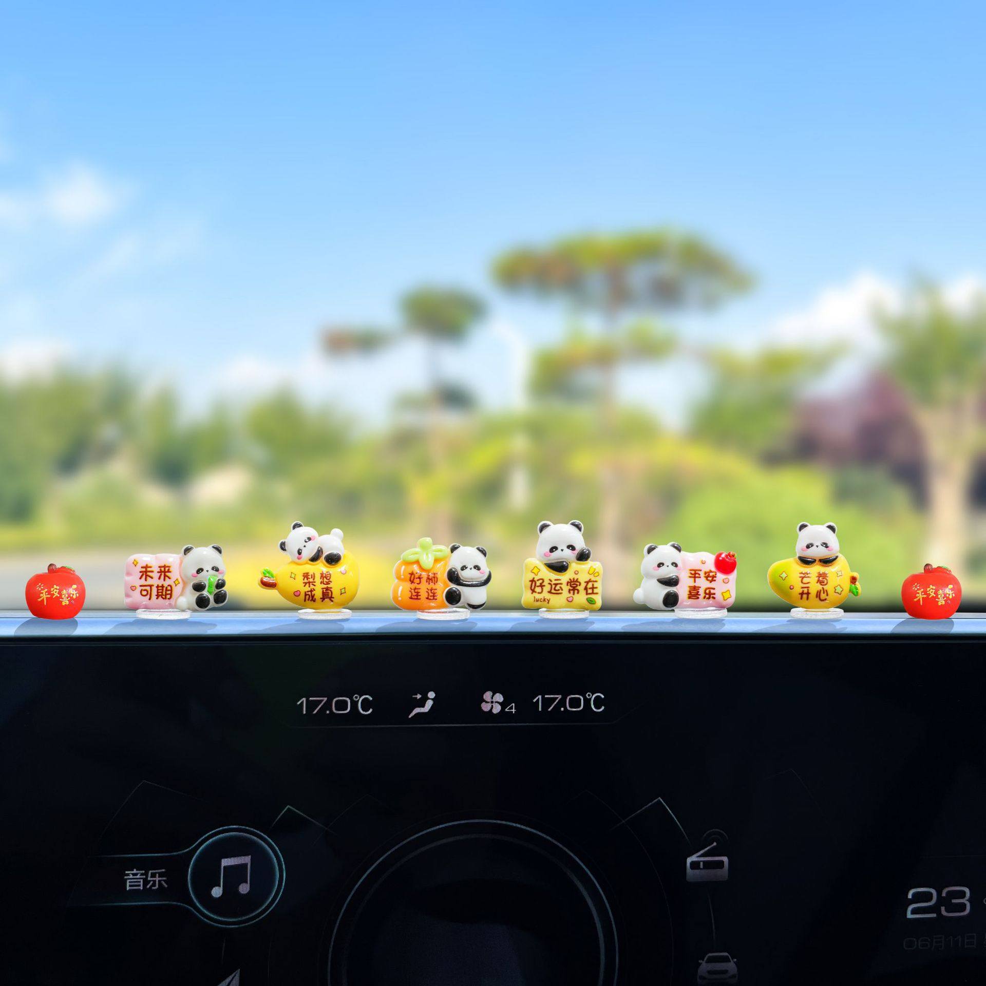 Cute and Fun Panda Car Interior Decoration 2026 Trendy New Dashboard Ornament for Girls