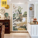 Садовая пейзажа картина мозаика головоломка мраморная картина крыльца европейская масляная живопись.