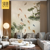 Мозаика для входа, фоновая стена-головоломка, мозаика, новый китайский стиль, украшение для прохода, свет, роскошная душевая комната, художественная фреска