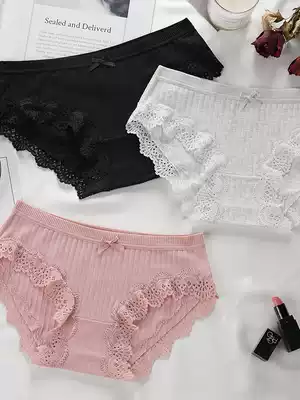 Underpants women cotton crotch high school students comfortable waist breathable Japanese girl black girl triangle pants