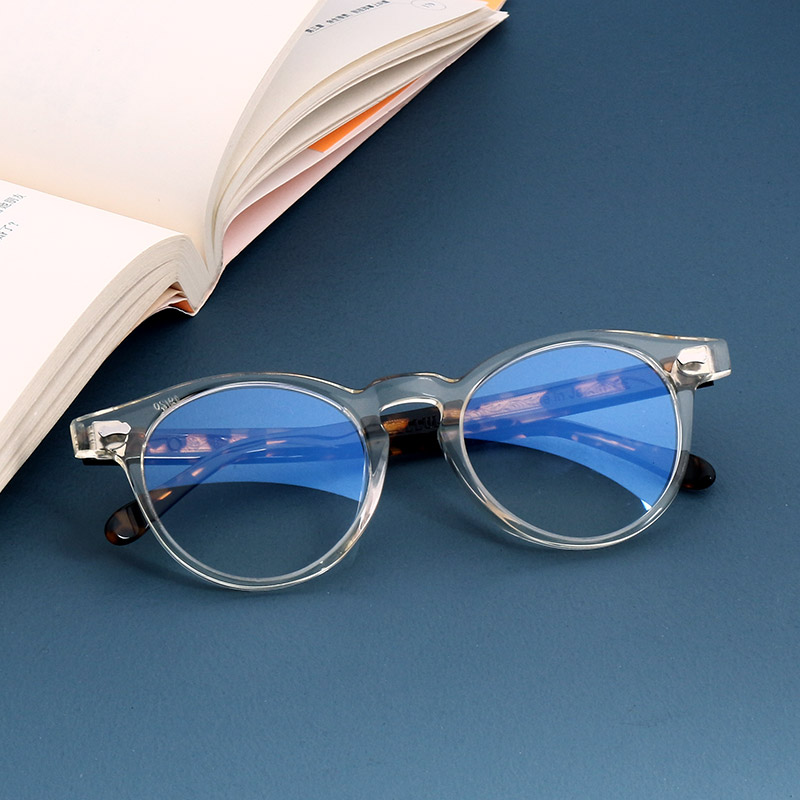 Day Department Men and women Near Glasses Frame Men's Eyes Frame Retro Handmade Glasses Black Frame Plates glasses Pear-shaped Frame 505
