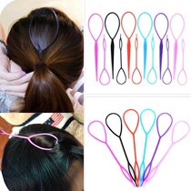 Hair wearing hair hair needle children tie hair girl adult hair knitting device string hair artifact girl hook hair device