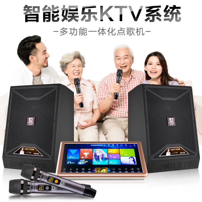 Manlon Sound Home KTV Touch Screen Acoustics High Power 30% Band Point Song Machine Professional K Song Suit Acoustics